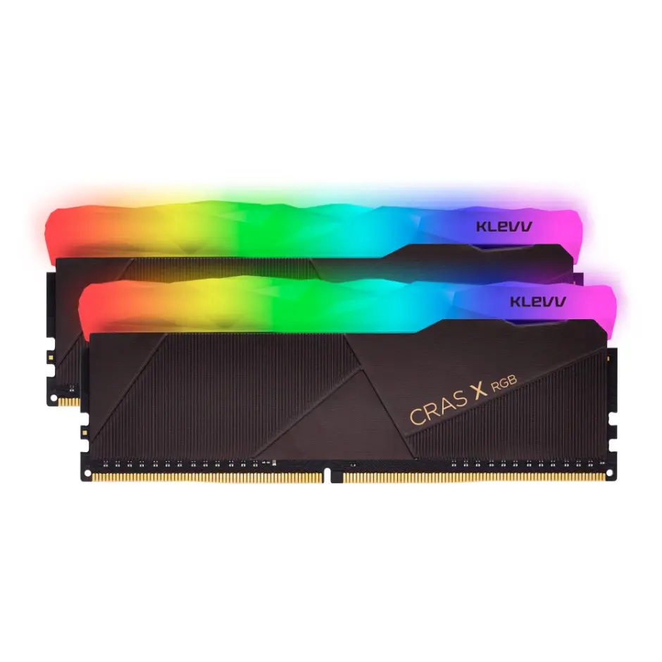 32GB (2X16GB) CRAS X RGB GAMING RAM MODULE DDR4 3600MHZ PC4-28800 UNBUFFERED NON-ECC 1.35V 2GX8 CL18 KLEVV