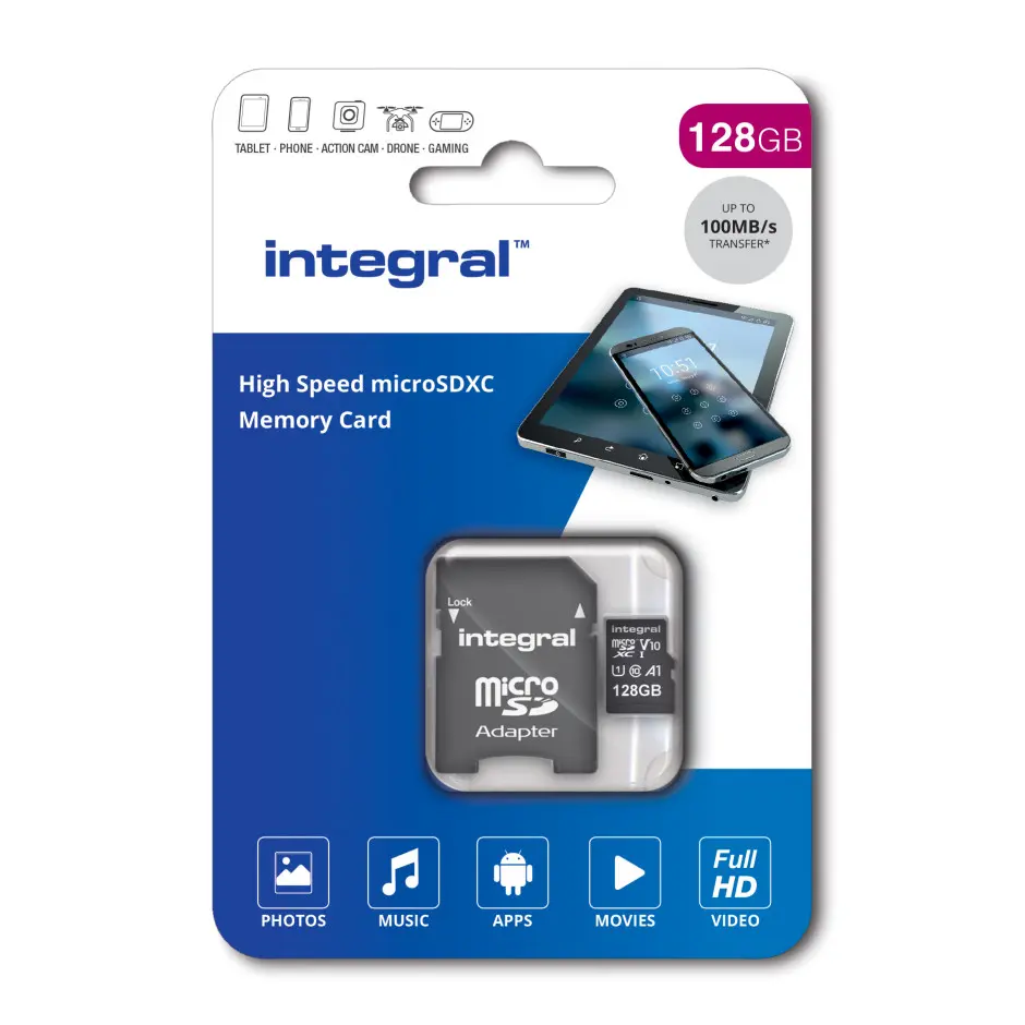 Micro SD Card microSDXC 100MBs UHS-I V10 | 128GB