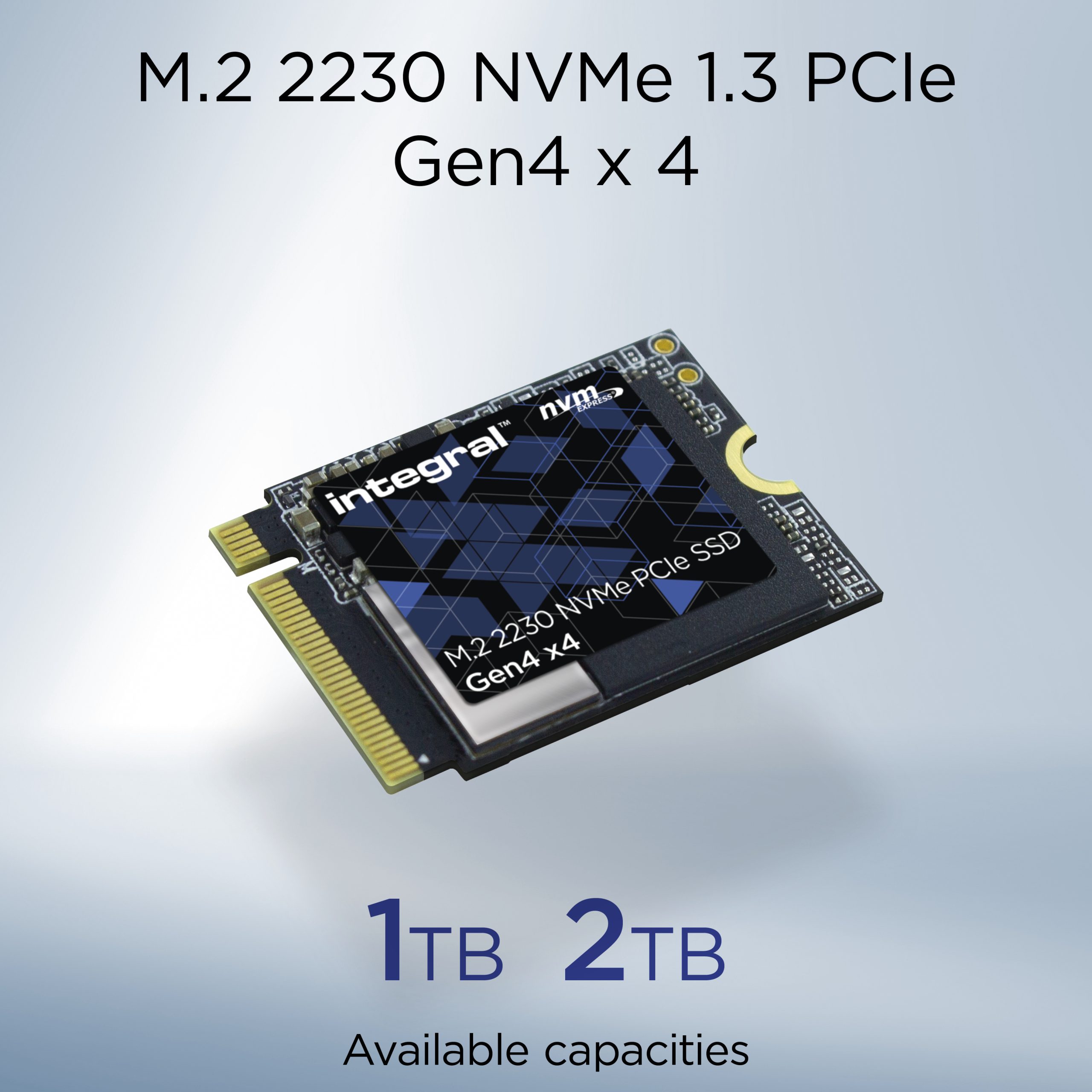 Capacities for M.2 2230 NVMe SSD Gen4 1TB and 2TB
